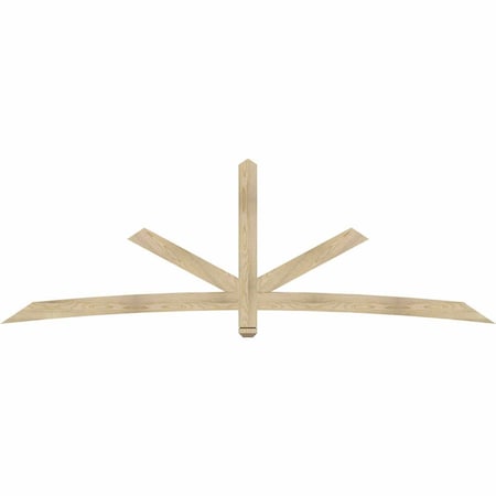 Ekena Millwork Alberta Rough Sawn Timber Gable Bracket, Douglas Fir, 108"W x 36"H x 2"D x 4"F, 8/12 Pitch GBW108X36X0204ALB00RDF